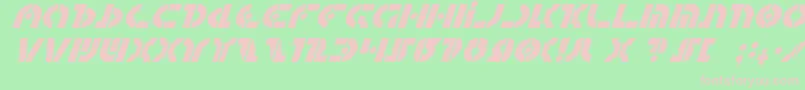 Шрифт QuestlokItalic – розовые шрифты на зелёном фоне