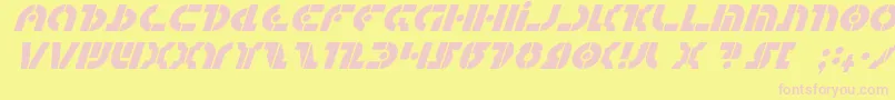 QuestlokItalic Font – Pink Fonts on Yellow Background