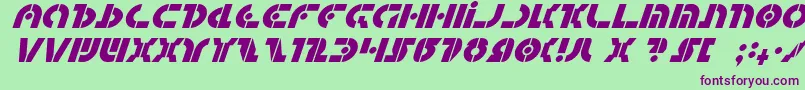 QuestlokItalic Font – Purple Fonts on Green Background