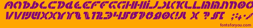 QuestlokItalic Font – Purple Fonts on Orange Background