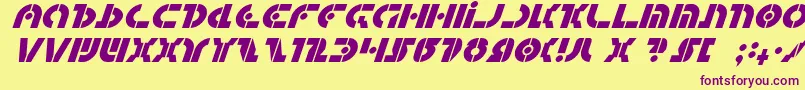 QuestlokItalic Font – Purple Fonts on Yellow Background