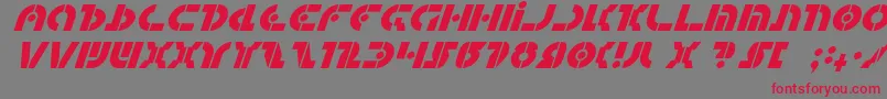 QuestlokItalic Font – Red Fonts on Gray Background