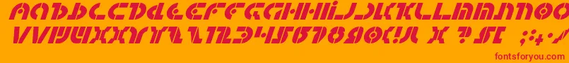 QuestlokItalic Font – Red Fonts on Orange Background