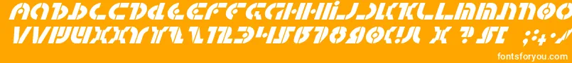 フォントQuestlokItalic – オレンジの背景に白い文字