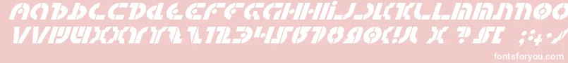 フォントQuestlokItalic – ピンクの背景に白い文字