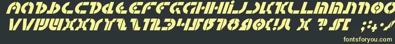 QuestlokItalic Font – Yellow Fonts on Black Background