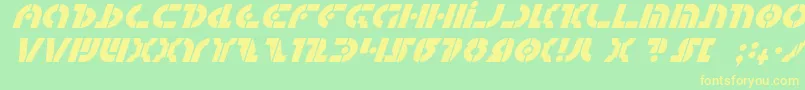 QuestlokItalic Font – Yellow Fonts on Green Background