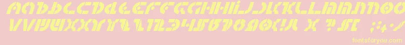 QuestlokItalic Font – Yellow Fonts on Pink Background