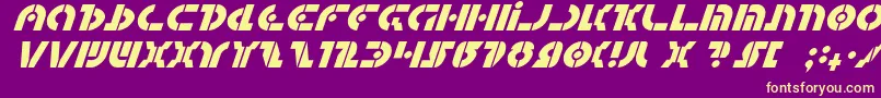 QuestlokItalic Font – Yellow Fonts on Purple Background