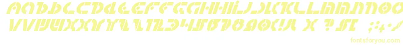 QuestlokItalic Font – Yellow Fonts on White Background