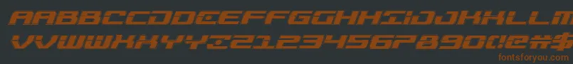Шрифт Troopersacadital – коричневые шрифты на чёрном фоне