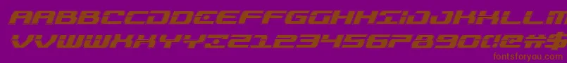 Шрифт Troopersacadital – коричневые шрифты на фиолетовом фоне