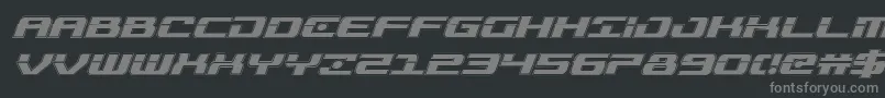 Шрифт Troopersacadital – серые шрифты на чёрном фоне