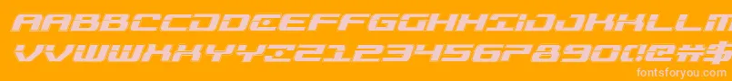 Шрифт Troopersacadital – розовые шрифты на оранжевом фоне