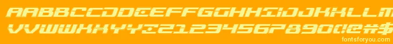 Troopersacadital Font – Yellow Fonts on Orange Background