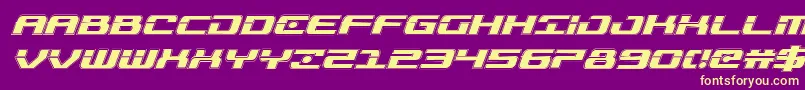 Troopersacadital Font – Yellow Fonts on Purple Background