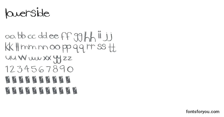 Lowerside Font – alphabet, numbers, special characters