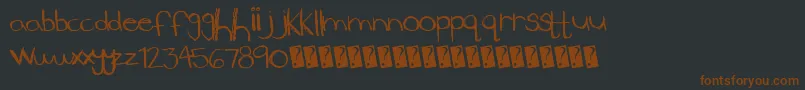 Lowerside Font – Brown Fonts on Black Background