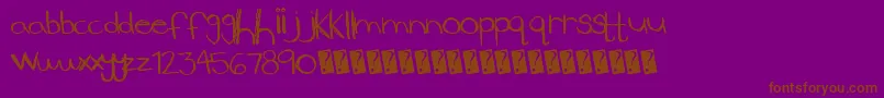 Lowerside Font – Brown Fonts on Purple Background