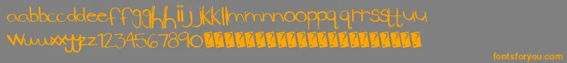 Lowerside Font – Orange Fonts on Gray Background