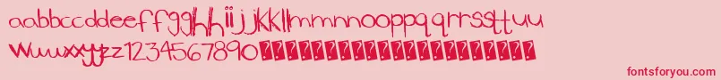 Lowerside Font – Red Fonts on Pink Background