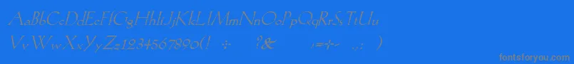 fuente KochromanItalic – Fuentes Grises Sobre Fondo Azul