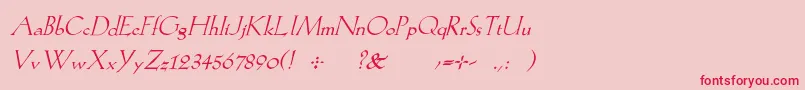 Шрифт KochromanItalic – красные шрифты на розовом фоне
