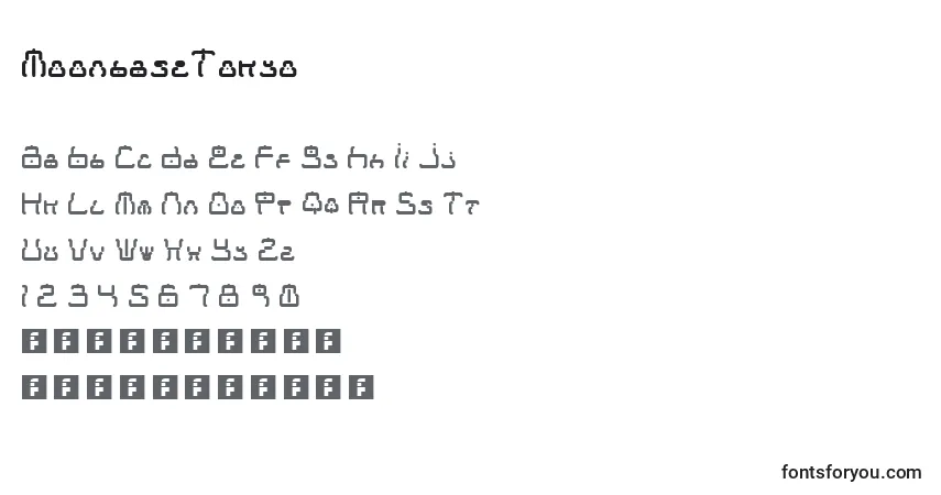Fuente MoonbaseTokyo - alfabeto, números, caracteres especiales