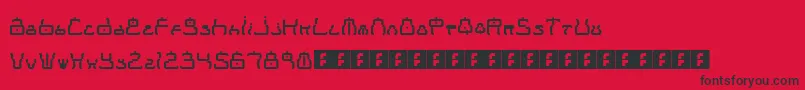 MoonbaseTokyo Font – Black Fonts on Red Background