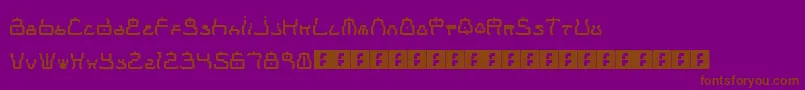 MoonbaseTokyo Font – Brown Fonts on Purple Background