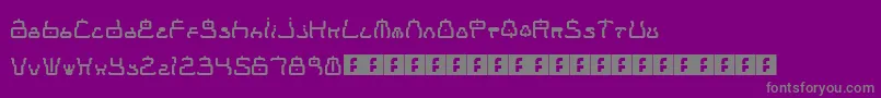 MoonbaseTokyo-fontti – harmaat kirjasimet violetilla taustalla