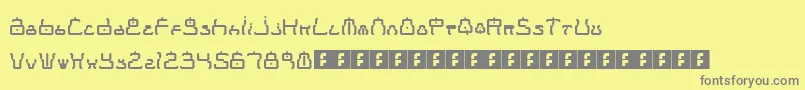 Шрифт MoonbaseTokyo – серые шрифты на жёлтом фоне
