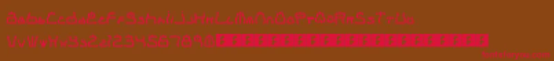 MoonbaseTokyo Font – Red Fonts on Brown Background