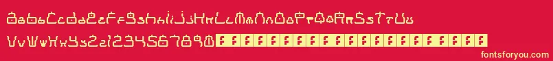 MoonbaseTokyo Font – Yellow Fonts on Red Background