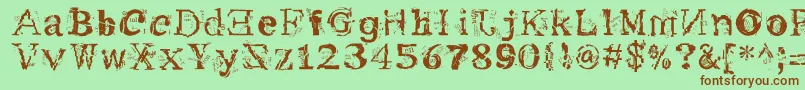 MetacopyPlain Font – Brown Fonts on Green Background