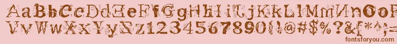 MetacopyPlain Font – Brown Fonts on Pink Background