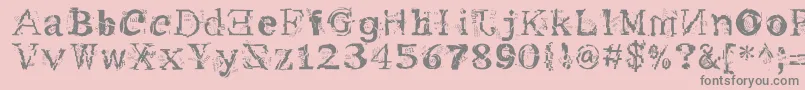 MetacopyPlain-Schriftart – Graue Schriften auf rosa Hintergrund