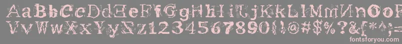 MetacopyPlain-Schriftart – Rosa Schriften auf grauem Hintergrund