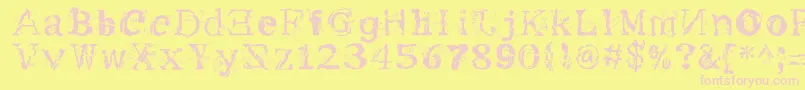 MetacopyPlain Font – Pink Fonts on Yellow Background