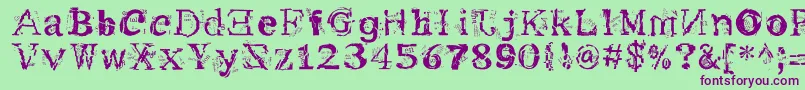 MetacopyPlain Font – Purple Fonts on Green Background