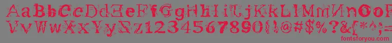 MetacopyPlain Font – Red Fonts on Gray Background