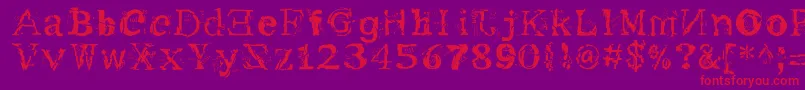 MetacopyPlain Font – Red Fonts on Purple Background