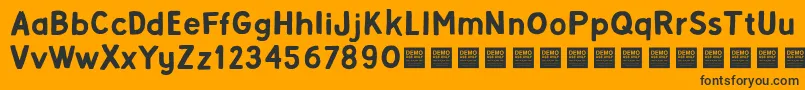 AlphaBetaDemo Font – Black Fonts on Orange Background
