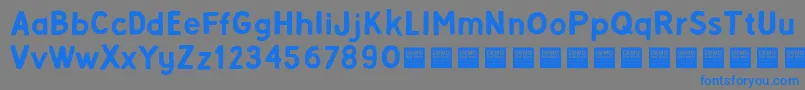 AlphaBetaDemo Font – Blue Fonts on Gray Background