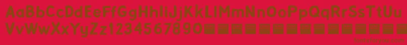 Fonte AlphaBetaDemo – fontes marrons em um fundo vermelho