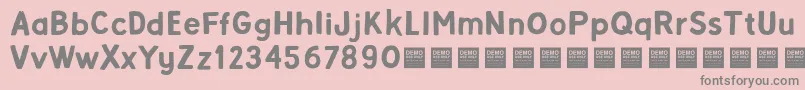 AlphaBetaDemo Font – Gray Fonts on Pink Background
