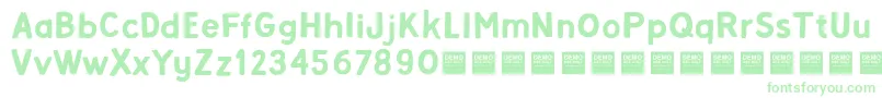 AlphaBetaDemo Font – Green Fonts on White Background