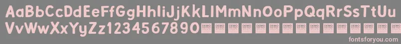 AlphaBetaDemo Font – Pink Fonts on Gray Background