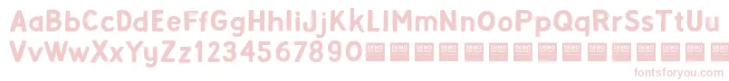 AlphaBetaDemo Font – Pink Fonts on White Background