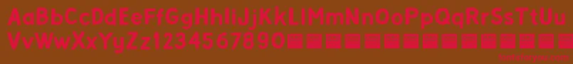 AlphaBetaDemo Font – Red Fonts on Brown Background